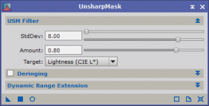 Unsharp Mask for solar images
