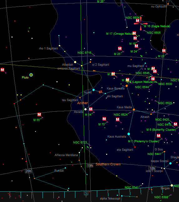 The Eagle Nebula - Sky Location