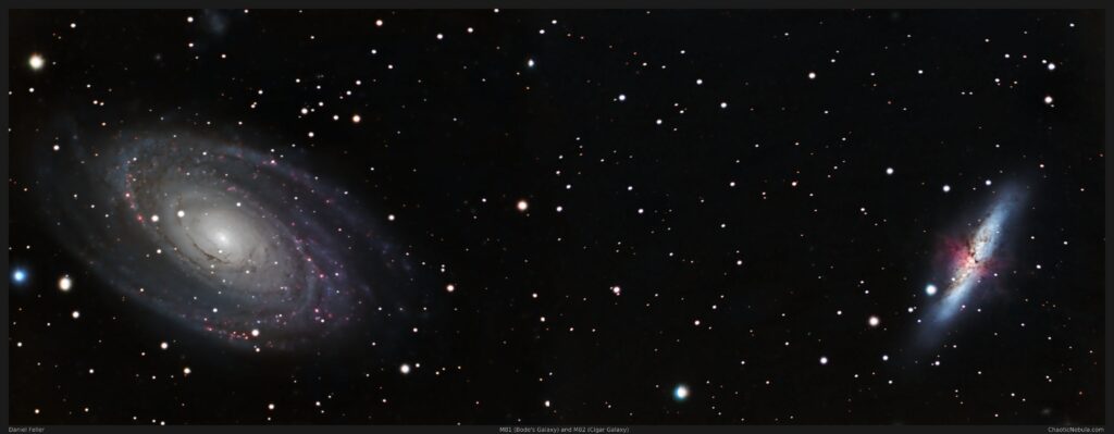 M81 (Bode's Galaxy) and M82 (Cigar Galaxy)