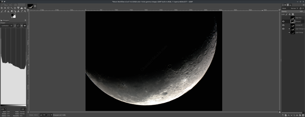 GIMP - Lunar High Pass Sharpening - Before (Full Image)