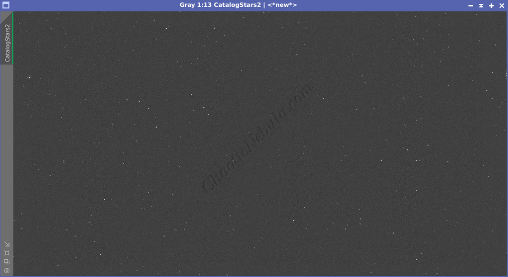 Catalog Star Generator - Generated Star Field