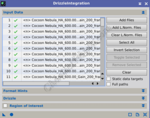 Drizzle Integration - Input Data