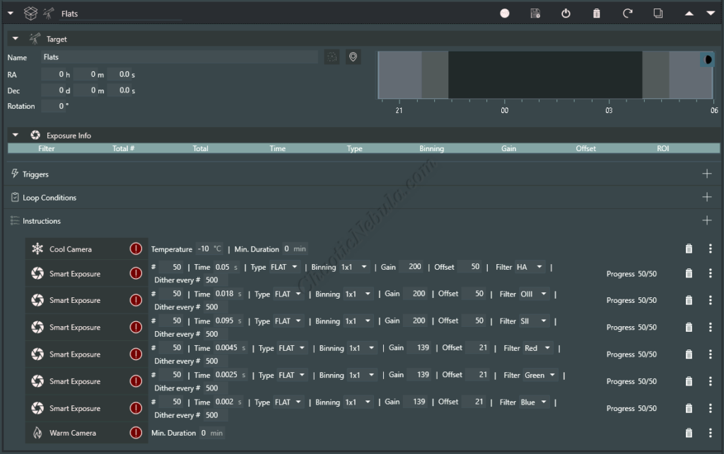 N.I.N.A - Bias Frame Configuration