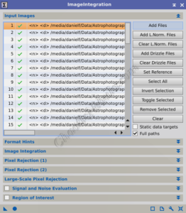 Image Integration - Input Images