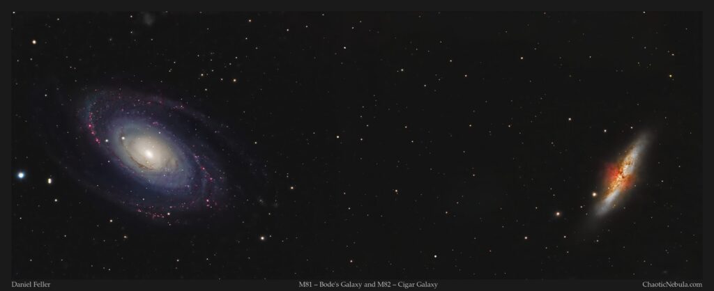 M81 (Bode's Galaxy) and M82 (Cigar Galaxy)