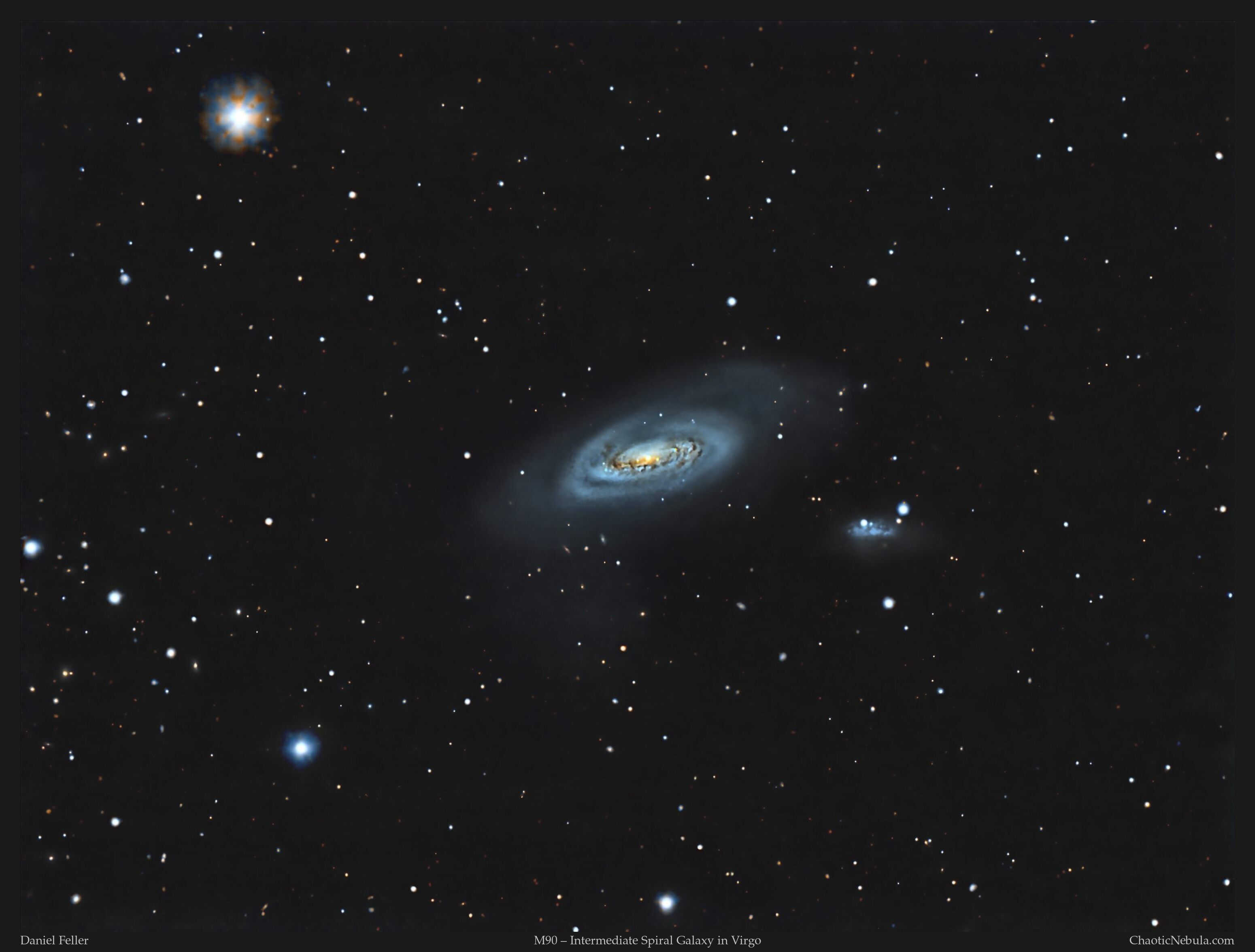 Read more about the article Messier 90 (M90): An Intermediate Spiral Galaxy in Virgo